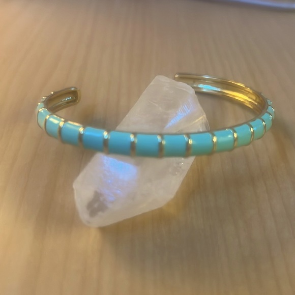 Turquoise Blue Green Enamel Cuff Bangle Bracelet *NEW* - Picture 8 of 8